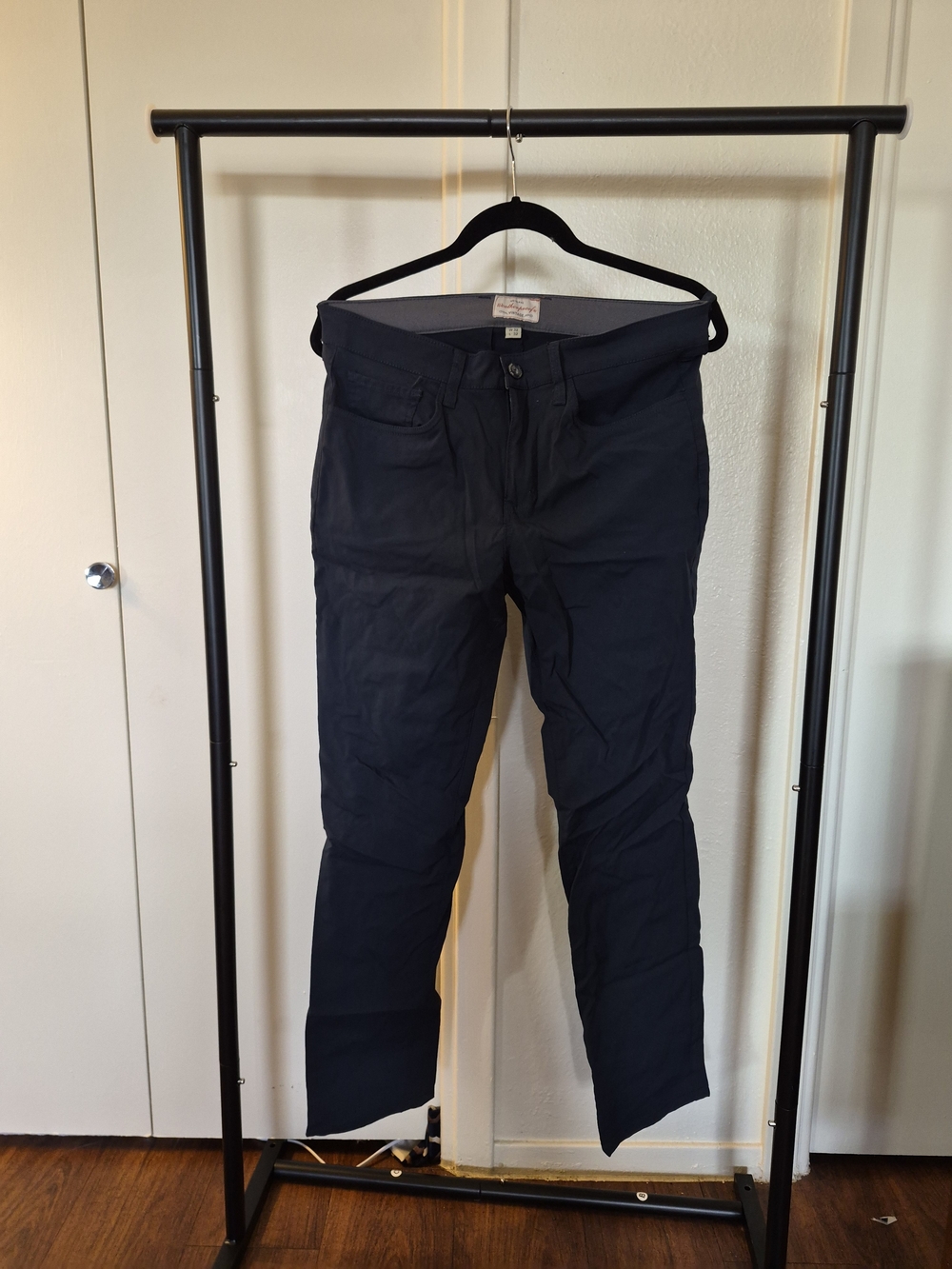 Men's Dark Navy Straight Chinos